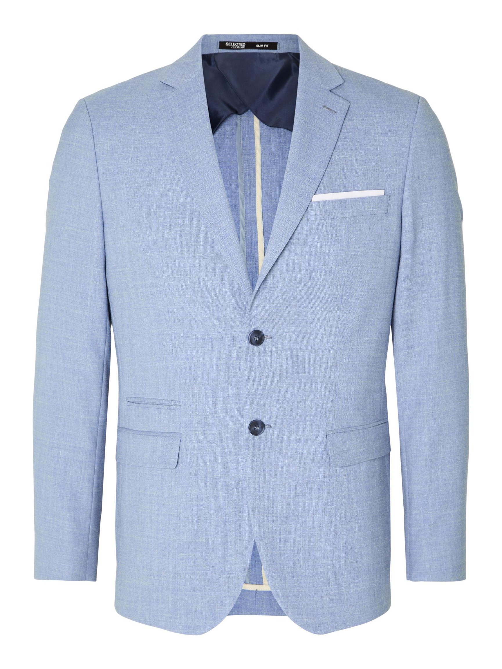 SLIM FIT SINGLE-BREASTED BLAZER, Light Blue, highres