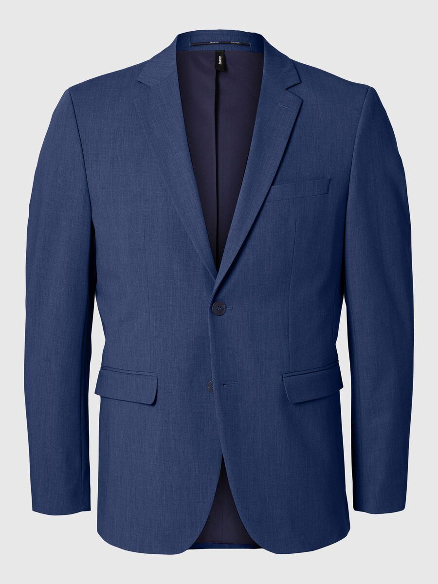 Selected VISCOSE BLEND SLIM FIT BLAZER, Blue Depths, highres - 16087824_BlueDepths_001.jpg