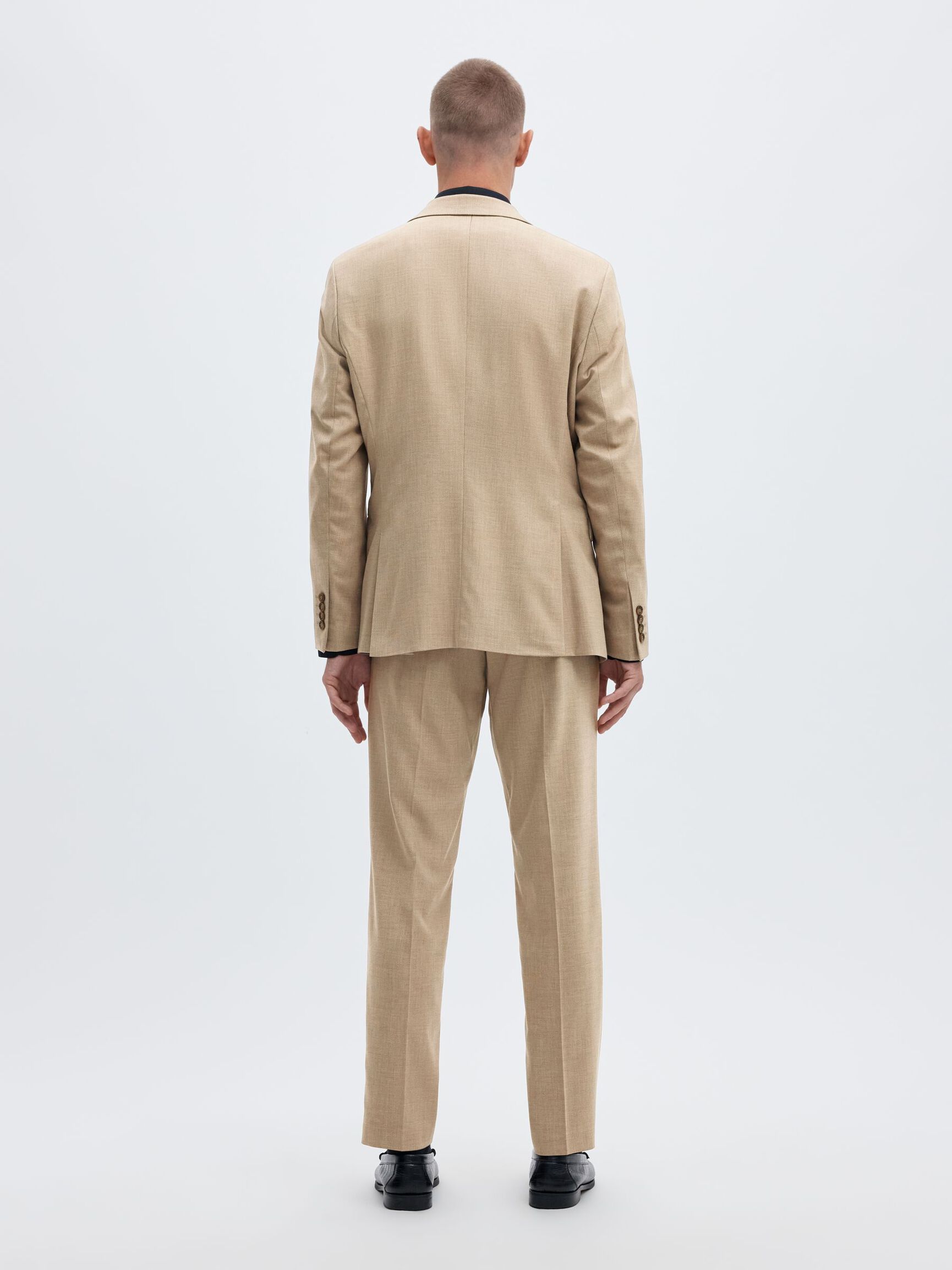 GEWEBTER WOLLGEMISCH BLAZER, Sand, highres