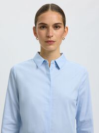 FITTED  LONG SLEEVED SHIRT, Light Blue, highres