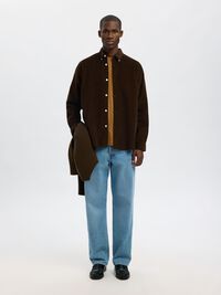 COTTON  CORDUROY SHIRT, Demitasse, highres