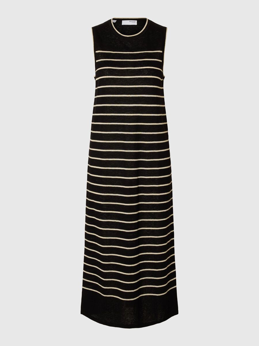 Selected LEINENMIX MAXIKLEID, Black, highres - 16097497_Black_1189882_001.jpg