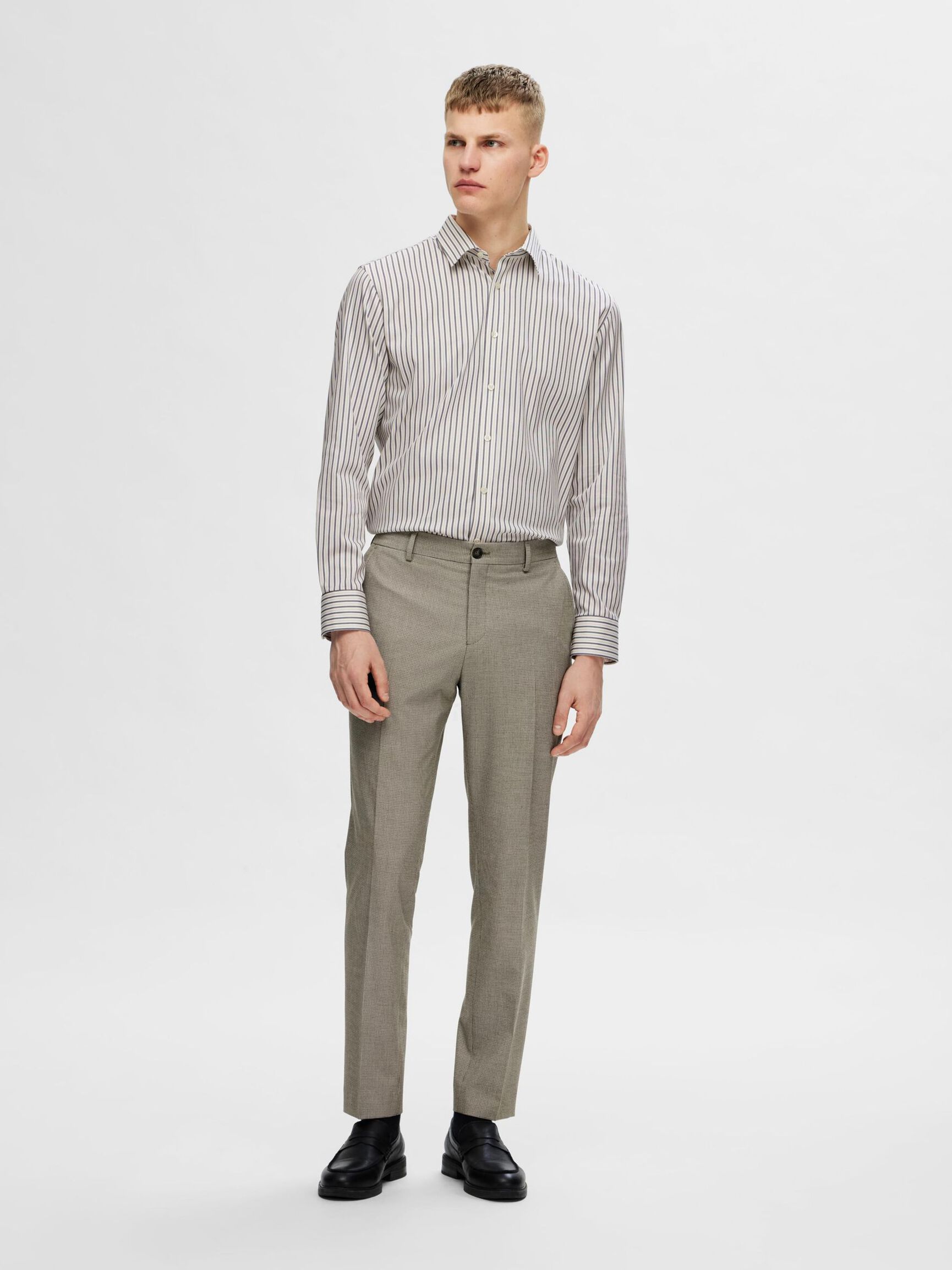 SLIM FIT SHIRT, Fog, highres