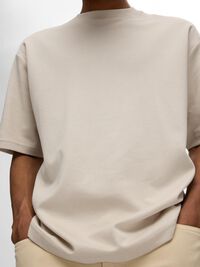 LOOSE FIT T-SHIRT, Oatmeal, highres