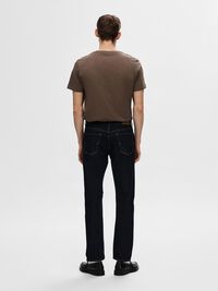 196 STRAIGHT FIT MÖRK TVÄTT JEANS, Blue Denim, highres
