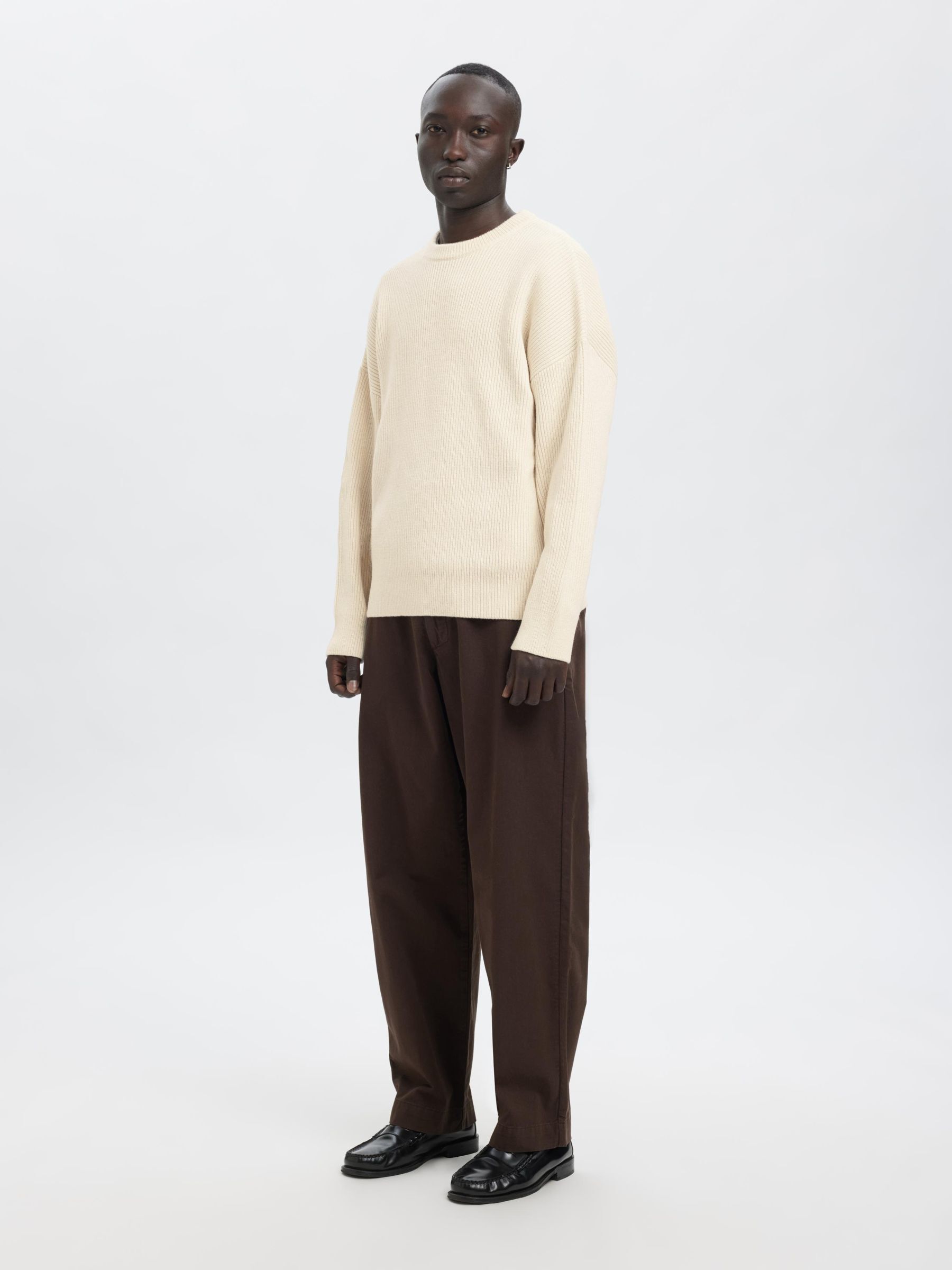 OVERSIZED  KNITTED JUMPER, Snow White, highres