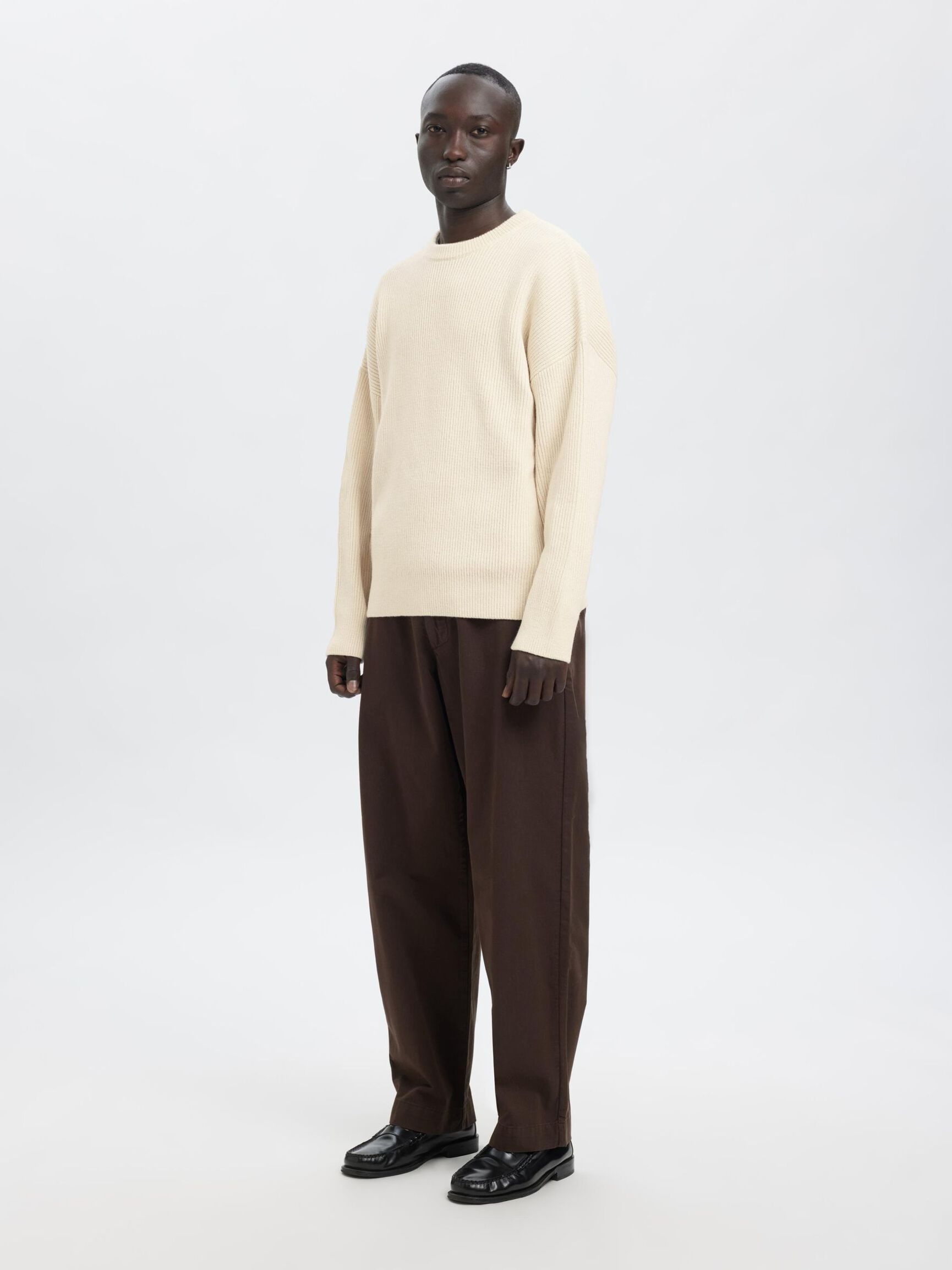 OVERSIZED  KNITTED JUMPER, Snow White, highres