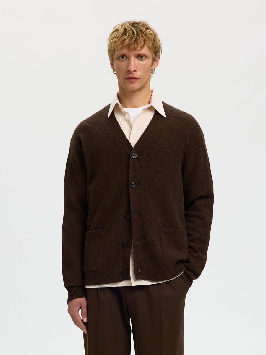 Product tile image - WOOL BLEND CARDIGAN, Demitasse | 16100214_Demitasse