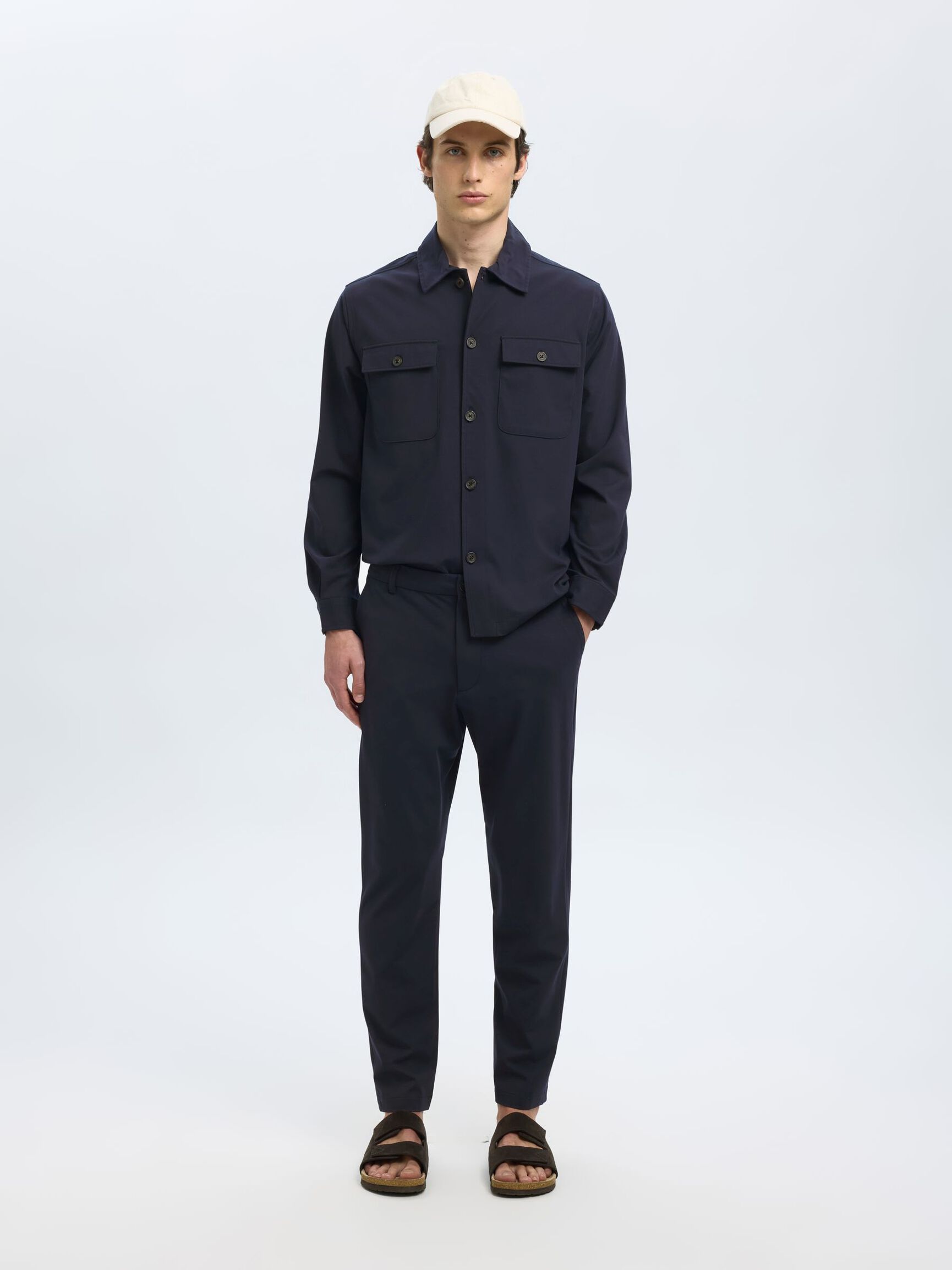 SLIM FIT TAPERED BUKSER, Dark Sapphire, highres
