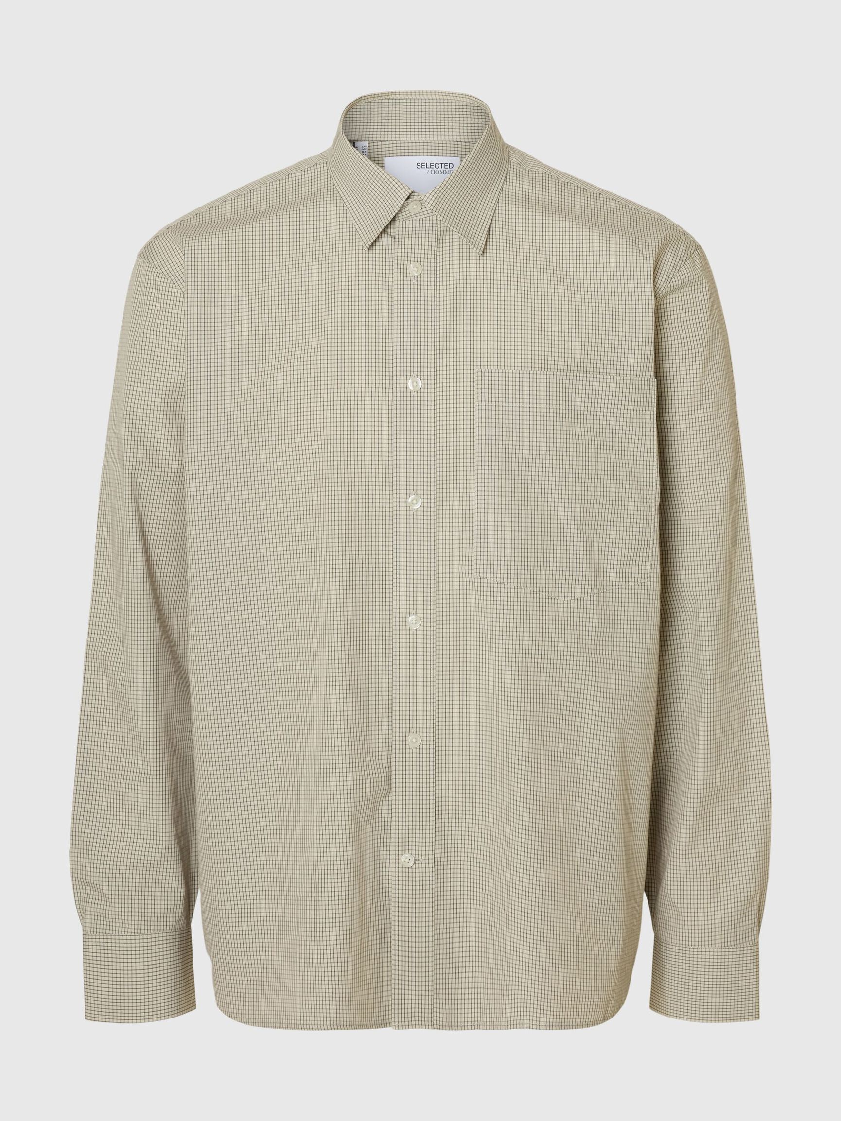 AVSLAPPNAD PASSFORM BOMULL SKJORTA, Pure Cashmere, highres