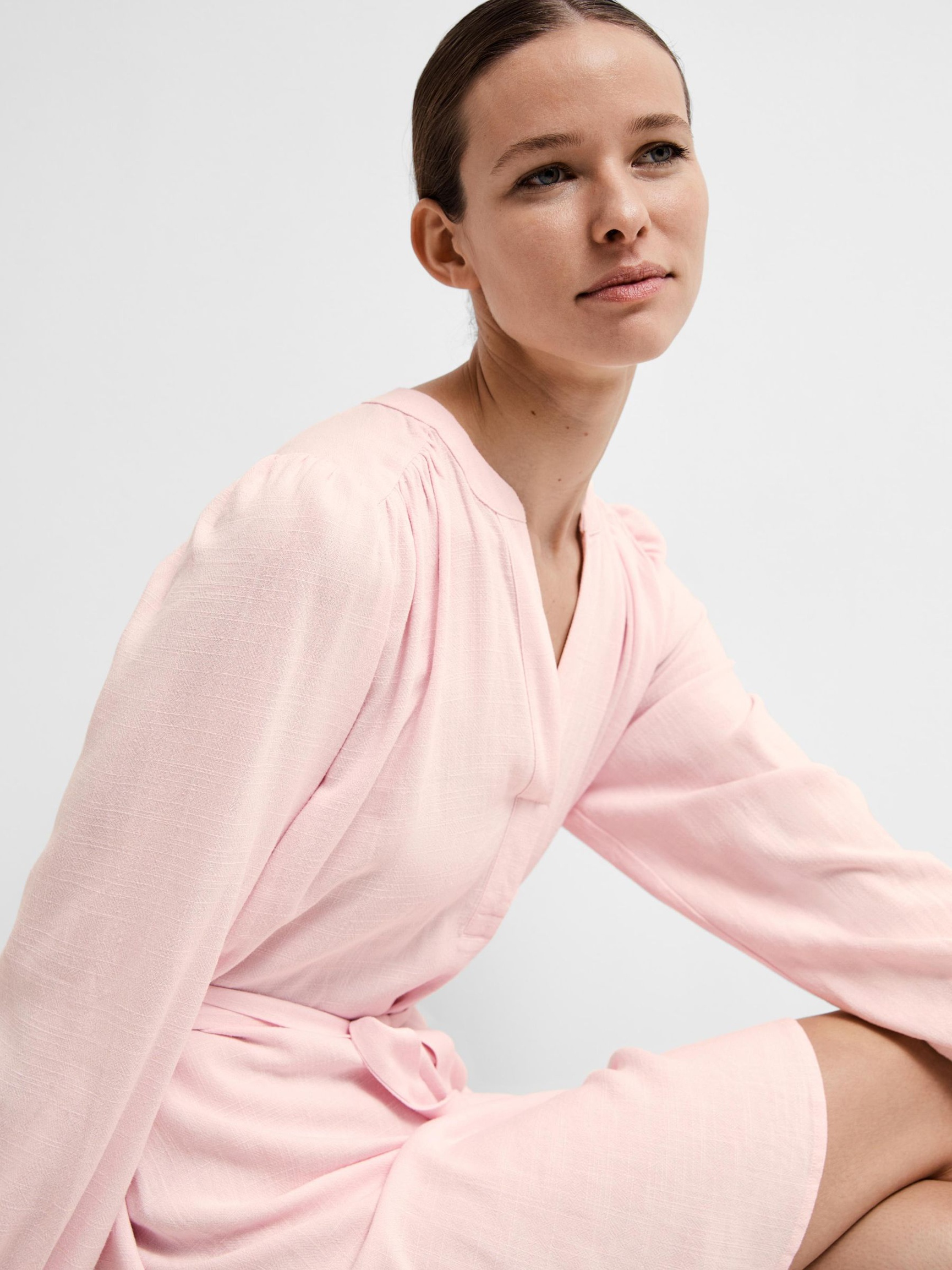 VISKOSEBLANDING KORT KJOLE, Cradle Pink, highres