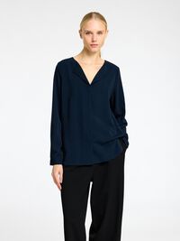LANGARM HEMD, Dark Sapphire, highres