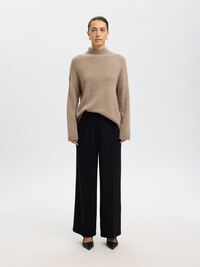 CASHMERE BLEND KNITTED JUMPER, Irish Cream, highres
