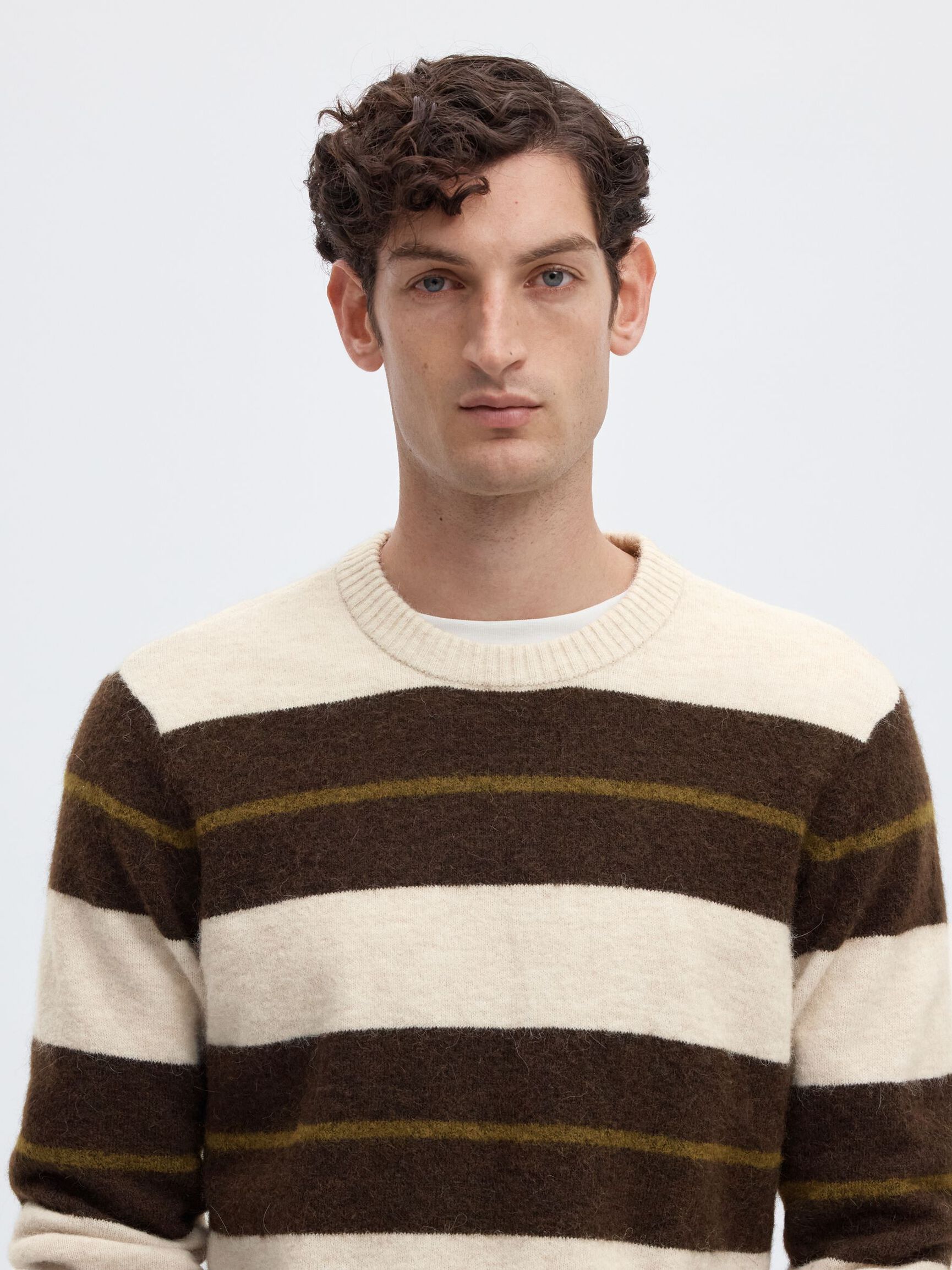 LONG-SLEEVED PULLOVER, Oatmeal, highres