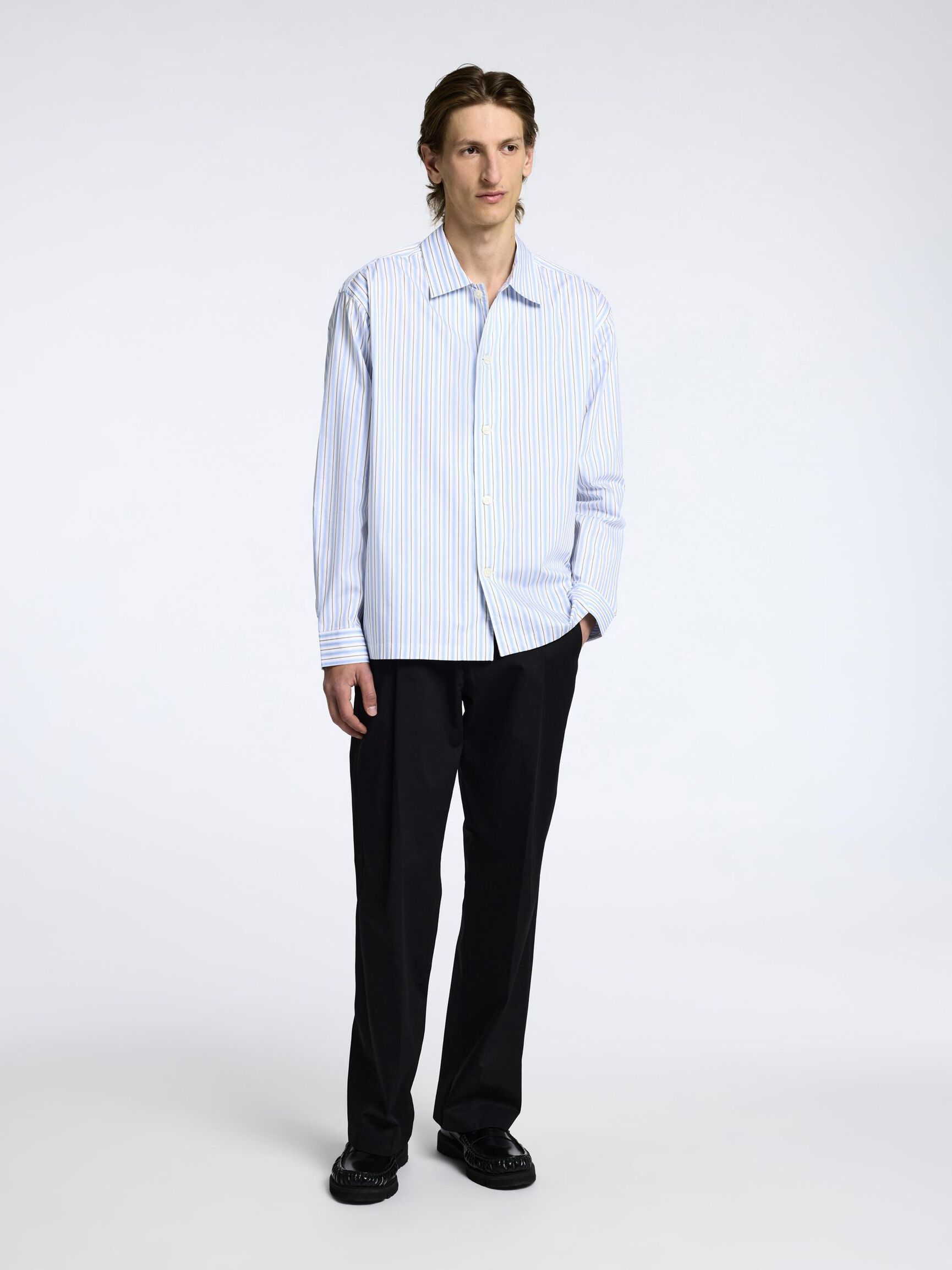 100% COTTON OVERSHIRT, Sky Blue, highres