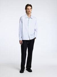 100% BOMULD OVERSHIRT, Sky Blue, highres