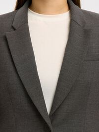 KLASSISCHER VISKOSEMIX BLAZER, Dark Grey Melange, highres