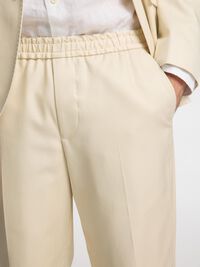 STRAIGHT-FIT PANTALON, Oatmeal, highres
