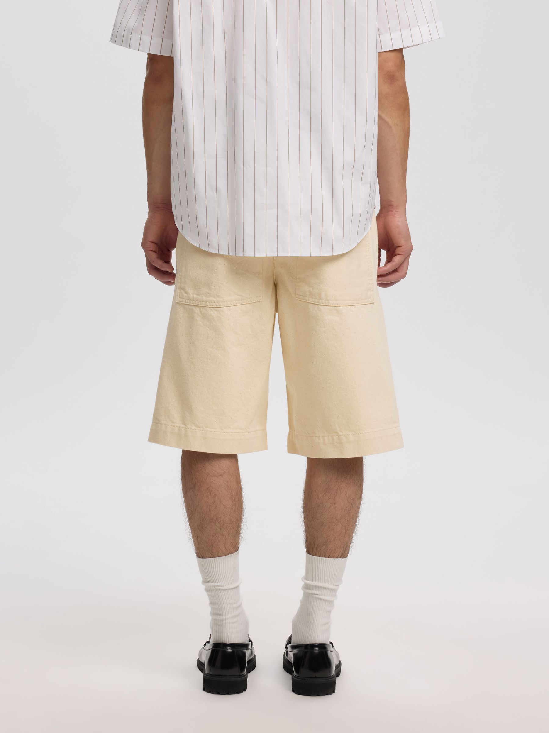 SELVEDGE OLASHORTS, White Denim, highres