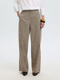 TAILLEUR PANTALON À JAMBE AMPLE, Chocolate Chip, highres