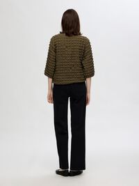 TEXTURED  3/4 SLEEVED TOP, Kalamata, highres