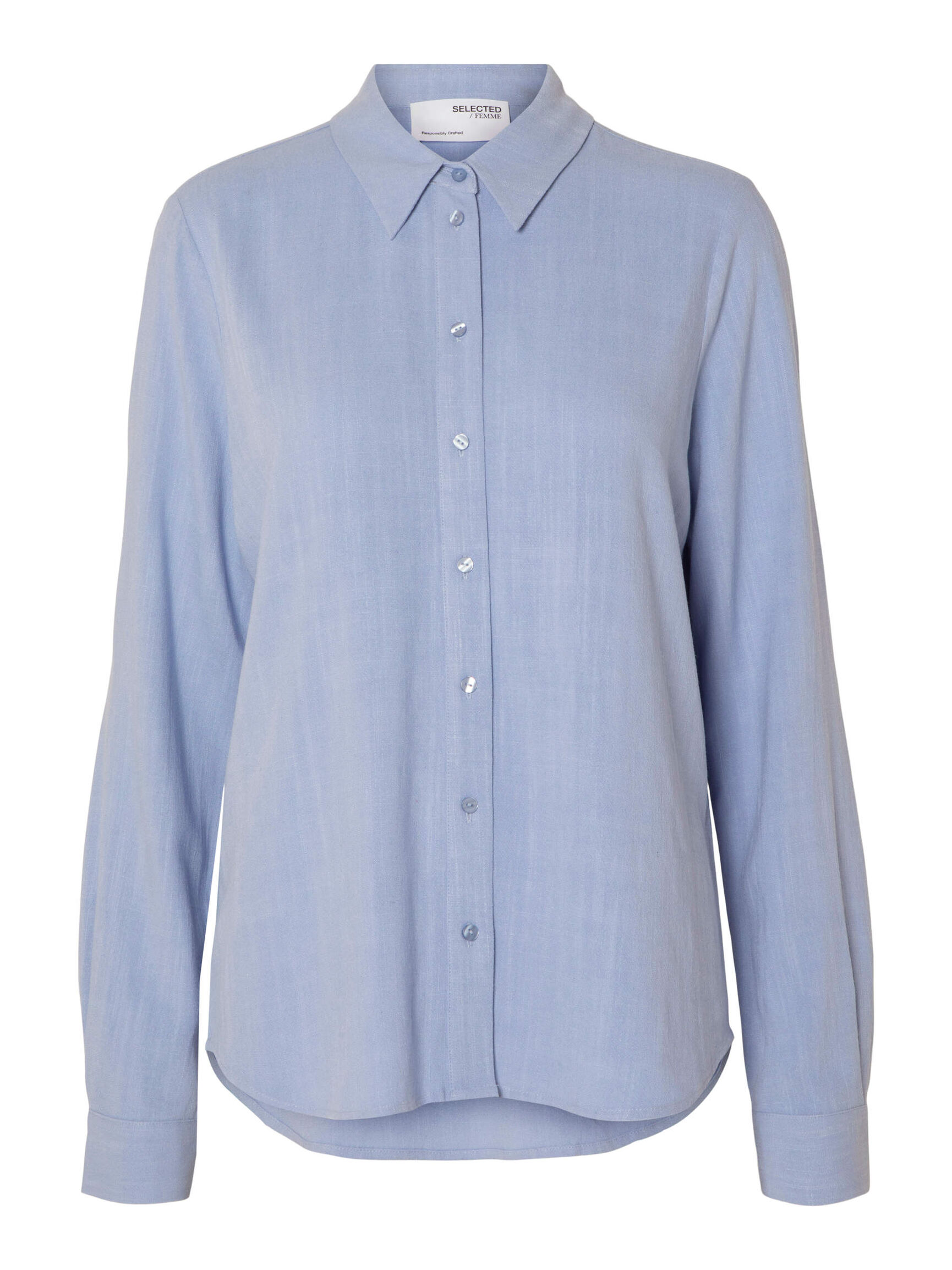 VISCOSE MÉLANGÉE CHEMISE, Blue Heron, highres