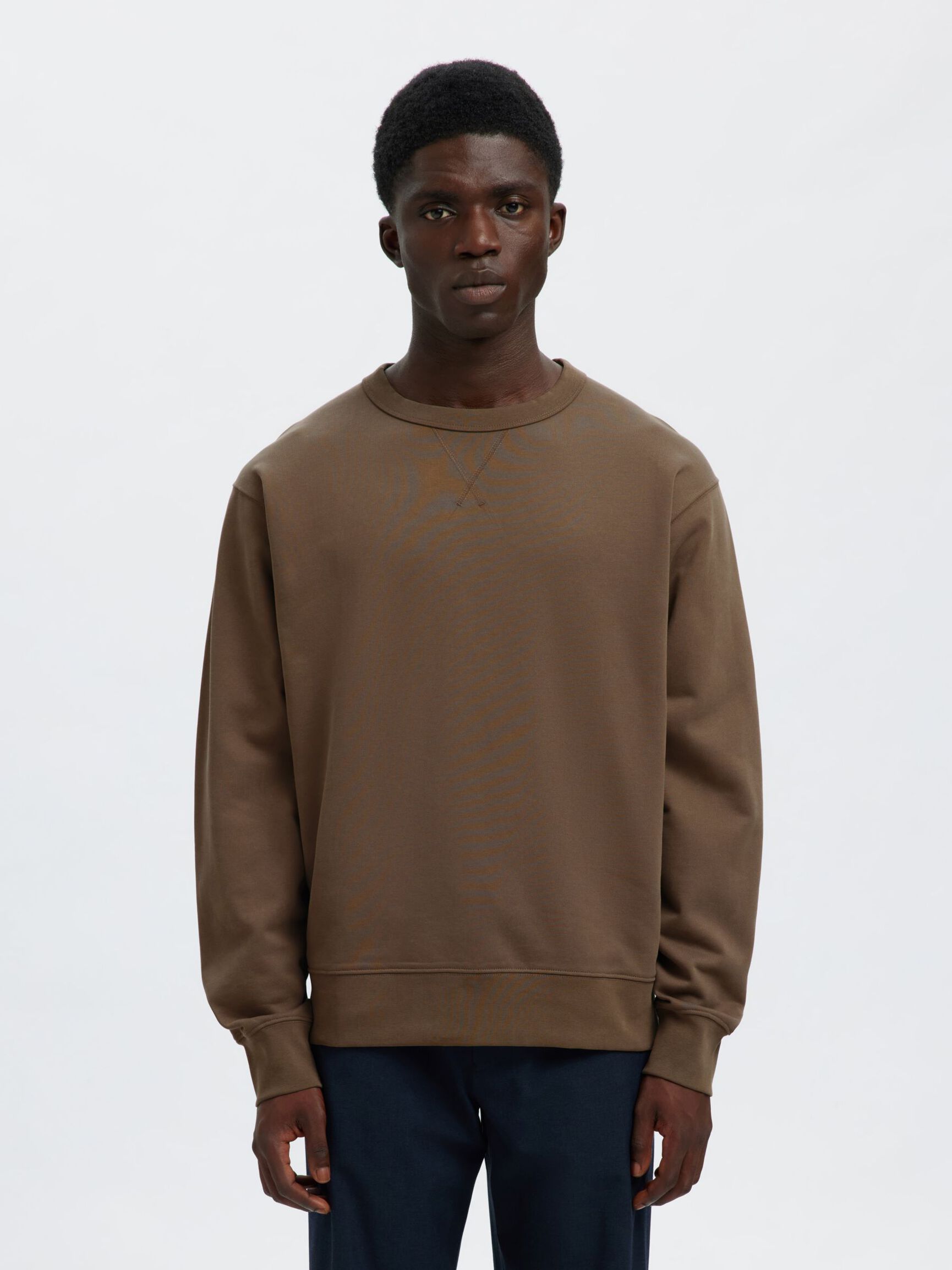 100% COTTON SWEATSHIRT, Chocolate Chip, highres