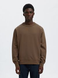 100% COTTON SWEATSHIRT, Chocolate Chip, highres