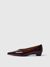 PUNTNEUS LEREN PUMPS, Fig, highres