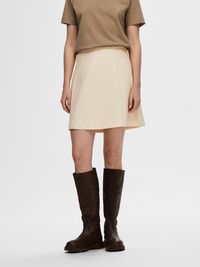 VISCOSE BLEND MINI SKIRT, Birch, highres