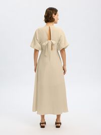 BALLONMOUWEN MAXI JURK, Birch, highres
