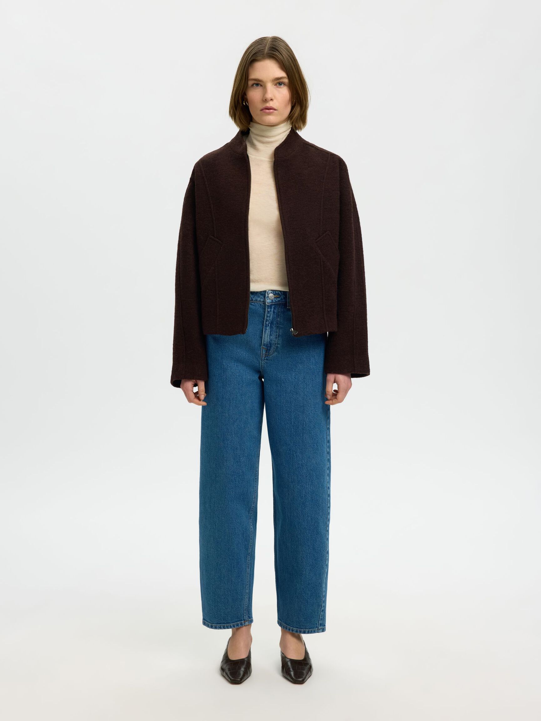 WOOL BLEND JACKET, Delicioso, highres