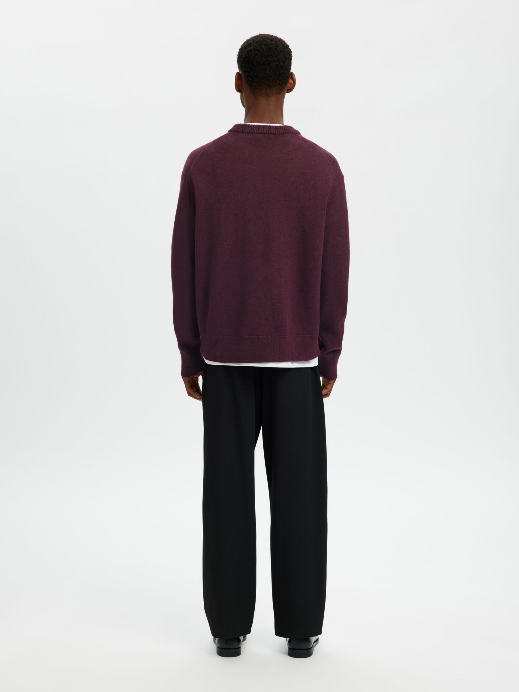 100% WOOL KNITTED JUMPER, Winetasting, highres