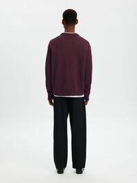 100% WOOL KNITTED JUMPER, Winetasting, highres