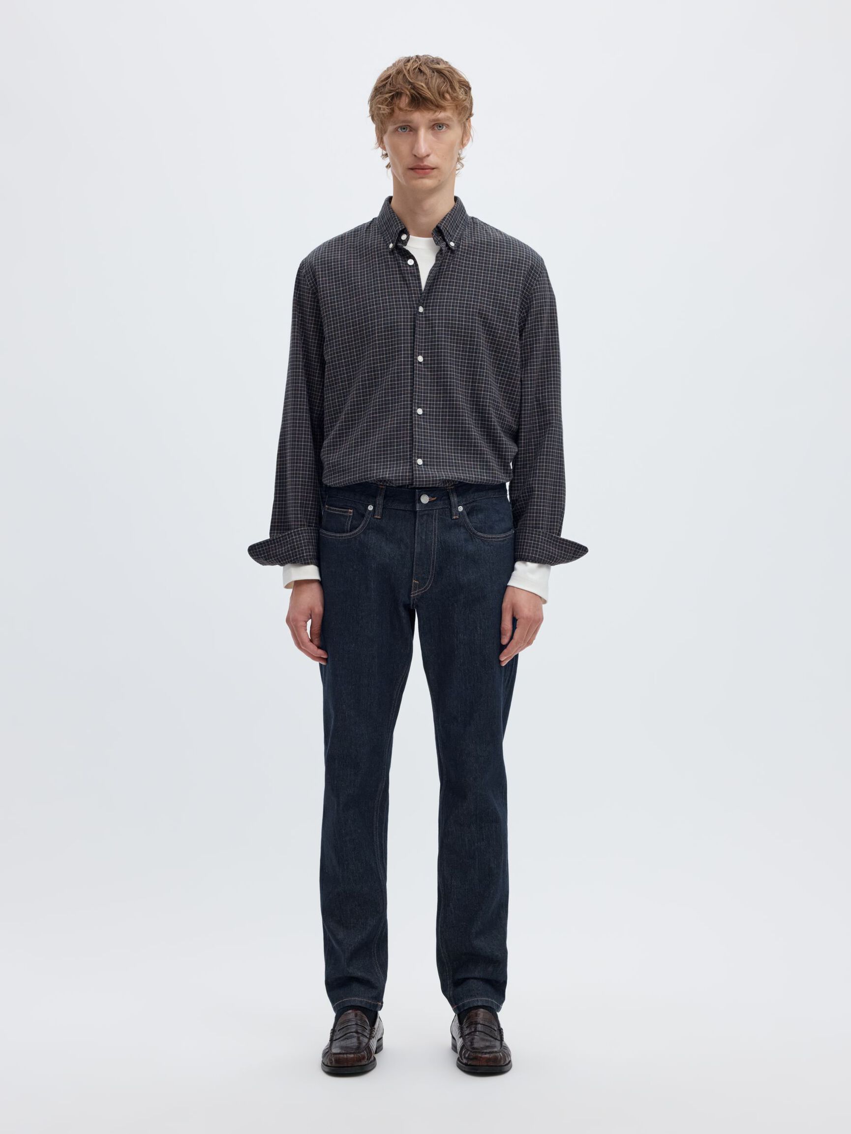 175 SLIM FIT JEANS, Dark Blue Denim, highres