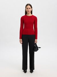 VISCOSE BLEND KNIT, Equestrian Red, highres
