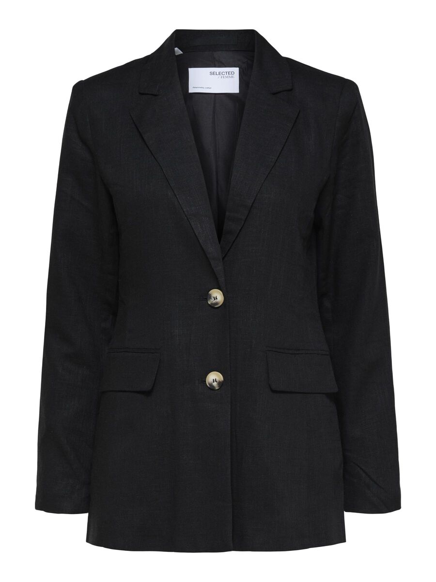 Selected VISCOSE BLEND RELAXED BLAZER, Black, highres - 16089212_Black_001.jpg