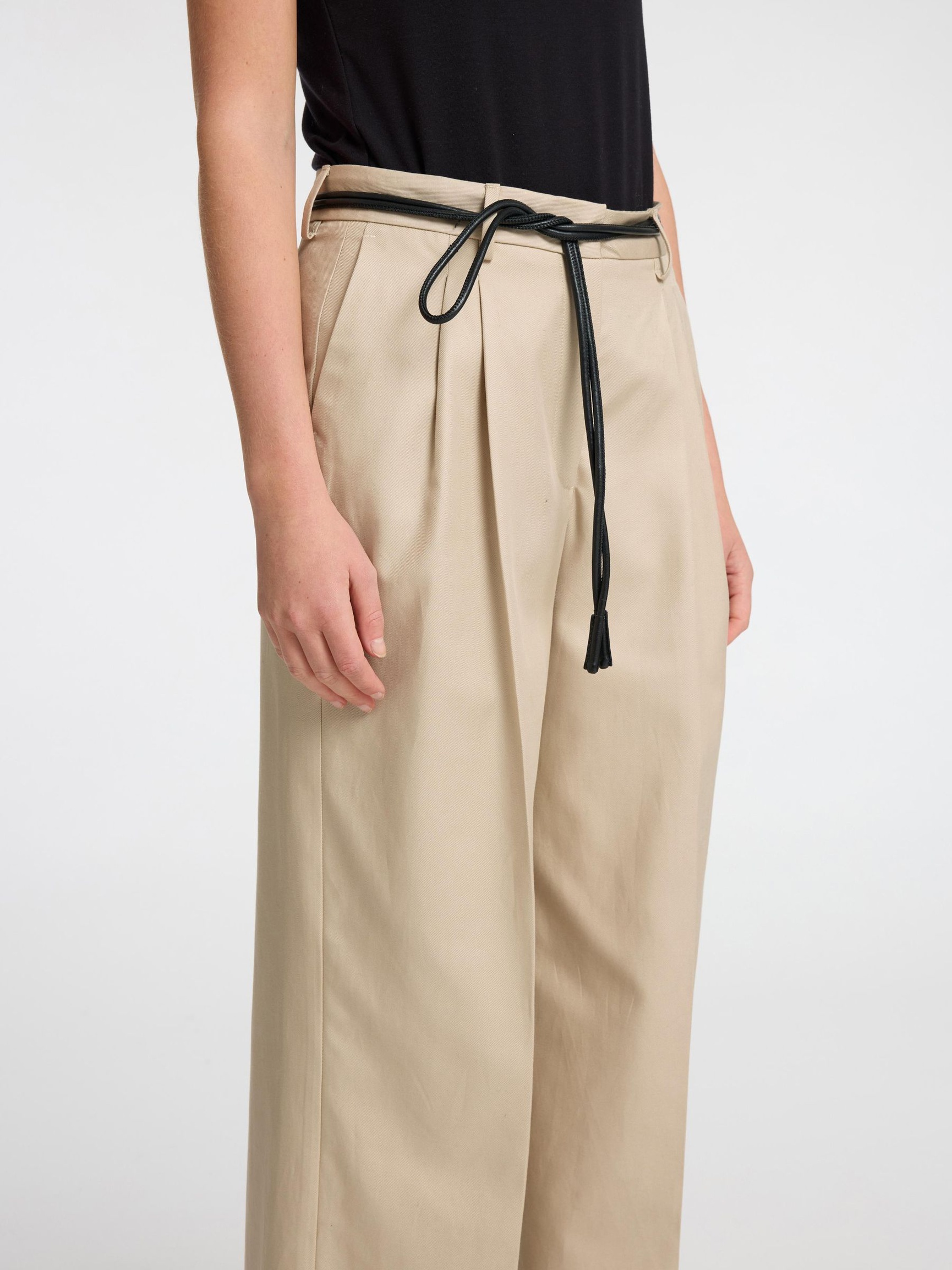 EXTRA WIDE LEG HIGH WAISTED TROUSERS, Island Fossil, highres