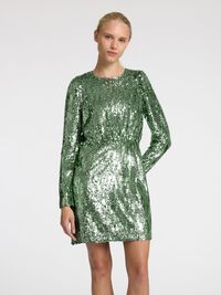 SEQUIN  MINI DRESS, Loden Frost, highres