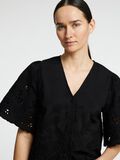 Selected GEBORDUURD OVERHEMD MET KORTE MOUWEN, Black, highres - 16096441_Black_006.jpg