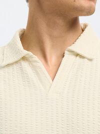 COTTON POLO SHIRT, Egret, highres