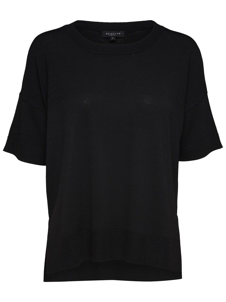 Selected BASIC T-SHIRT, Black, highres - 16065731_Black_001.jpg