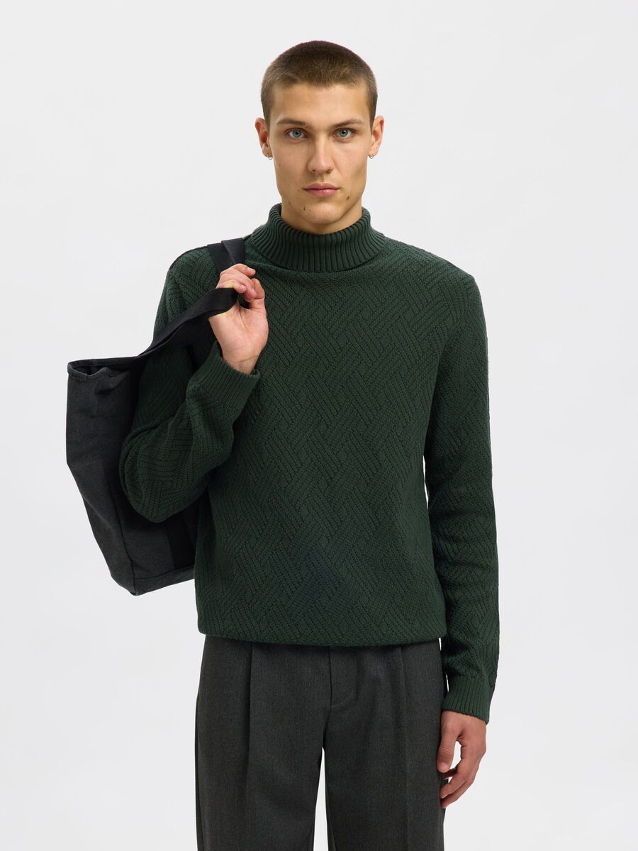 Product tile image - COTTON TURTLENECK, Deep Forest | 16098329_DeepForest