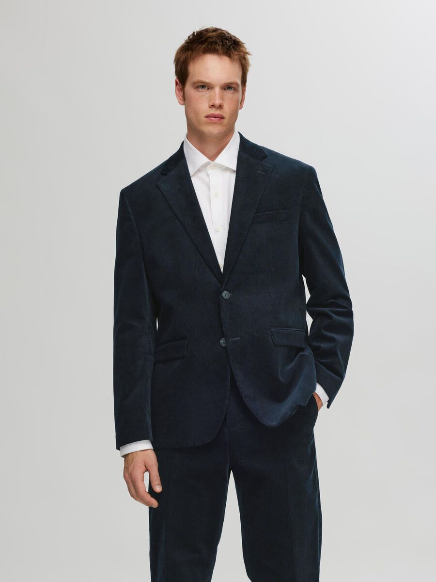Selected REGULAR FIT CORDUROY BLAZER, Sky Captain, highres - 16094863_SkyCaptain_1125976_003.jpg