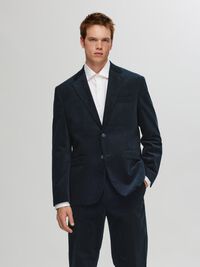 REGULAR FIT CORD BLAZER, Sky Captain, highres