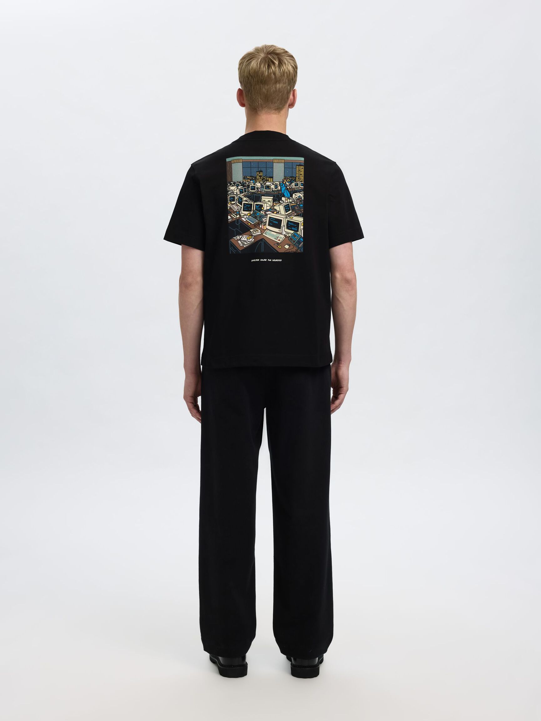 PRINTED REGULAR FIT T-SHIRT, Black, highres