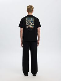 PRINTED REGULAR FIT T-SHIRT, Black, highres