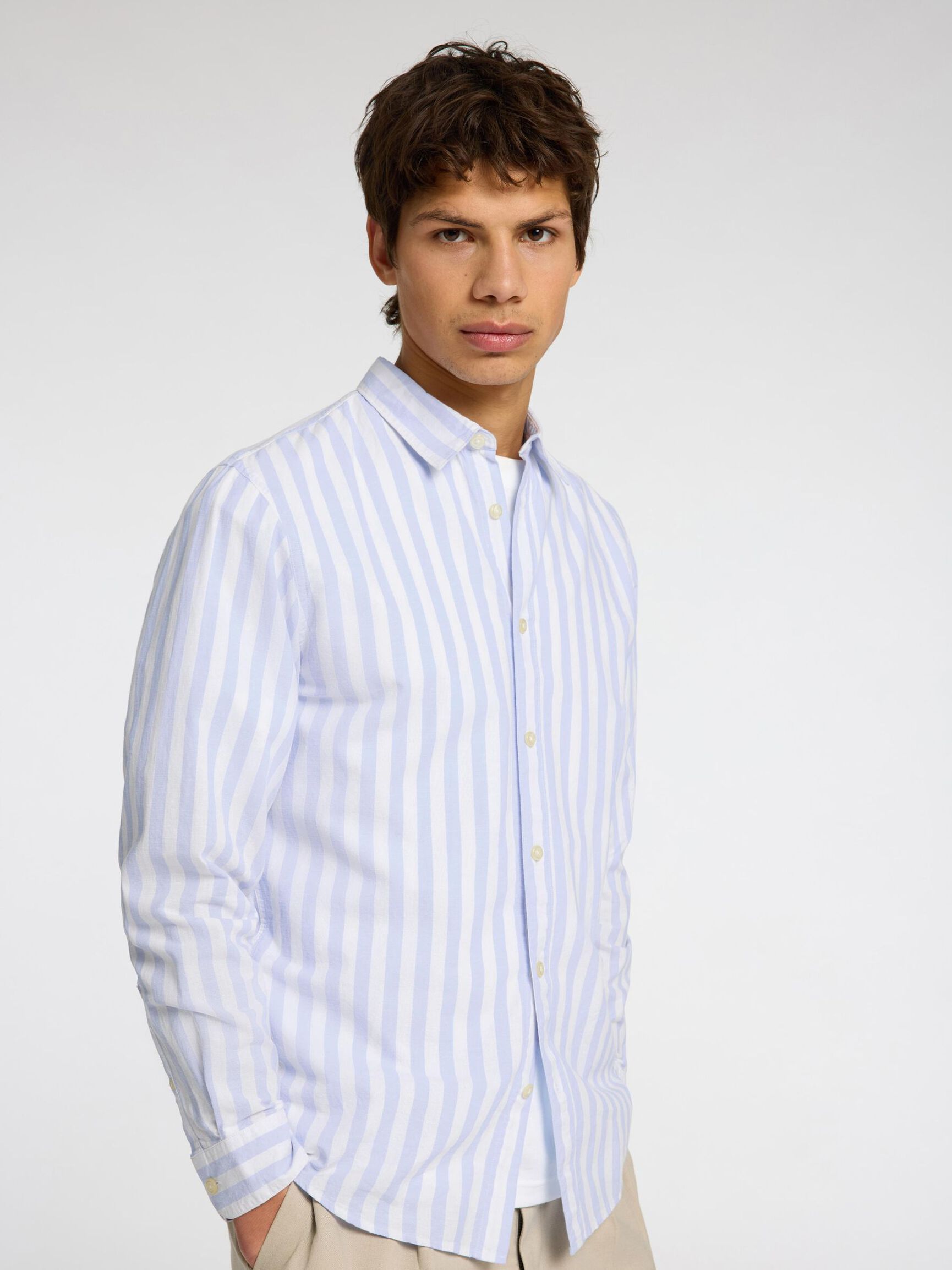 LANGARM HEMD, Cashmere Blue, highres