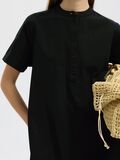 Selected TEJIDO DE ALGODÓN VESTIDO MINI, Black, highres - 16097963_Black_006.jpg