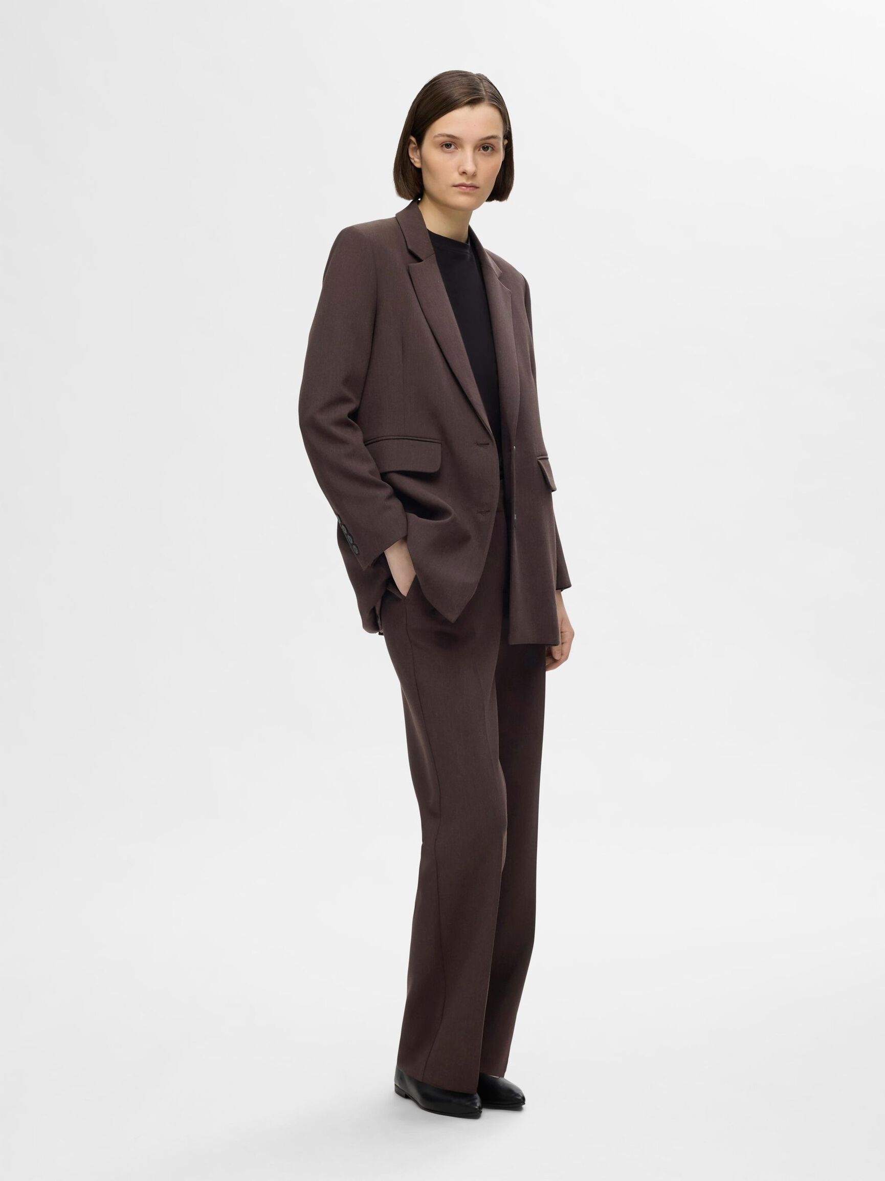 RELAXED FIT BLAZER, Coffee Bean, highres